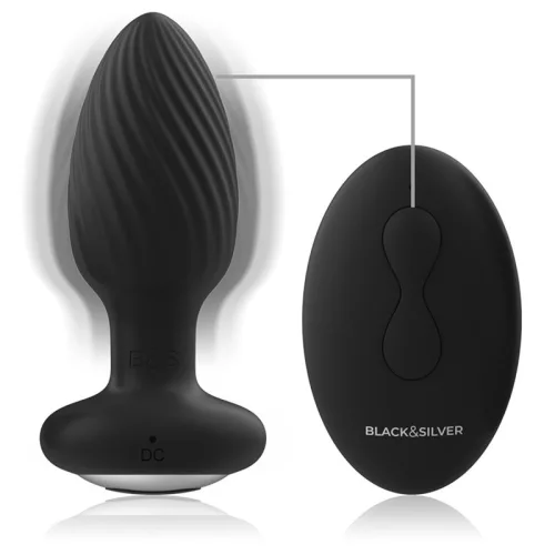 BLACK&SILVER – szilikon anál vibrátor távirányítóval
