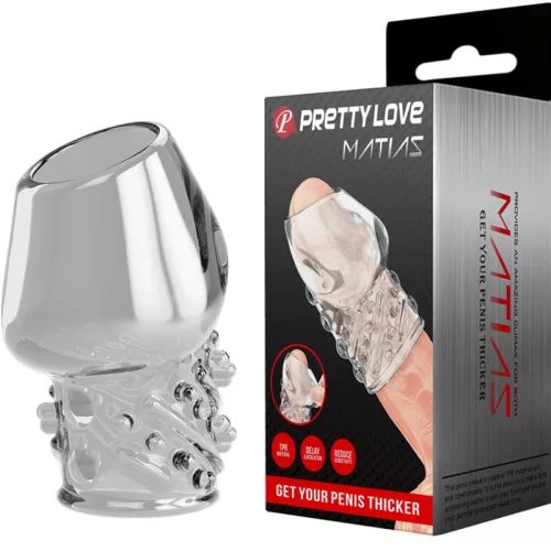 PRETTY LOVE - átlátszó, vastagító péniszgyűrű