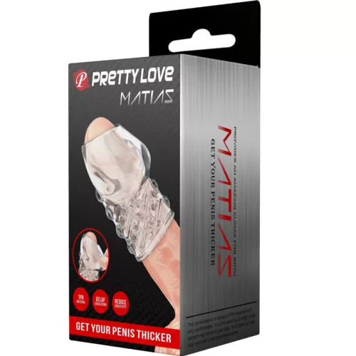 PRETTY LOVE - átlátszó, vastagító péniszgyűrű