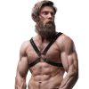 Fetish Submissive – férfi eco-bőr mellheveder