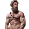 Fetish Submissive – férfi bőr válltartó hám Prémium minőségben