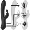 BLACK&SILVER - Jamie – újratölthető szilikon nyuszi vibrátor