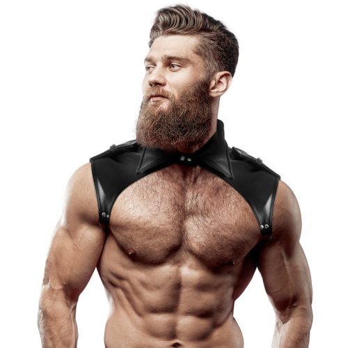 Fetish Submissive - állítható eco-bőr nyakhám férfiaknak