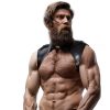 Fetish Submissive - állítható eco-bőr nyakhám férfiaknak