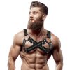 Fetish Submissive – állítható neoprén bulldog hám férfiaknak