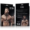 Fetish - prémium öko-bőr mellkaspánt férfiaknak dupla támogatással