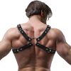 FETISH SUBMISSIVE ATTITUDE – eco-bőr bulldog mellkaspánt M/L
