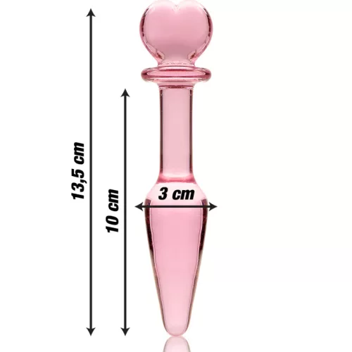 Ibiza Nebula Series – üveg anál Plug, 13,5 cm rózsaszín
