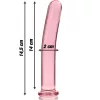 Ibiza Nebula Series 8 – pink boroszilikát üveg dildo 14,5 cm