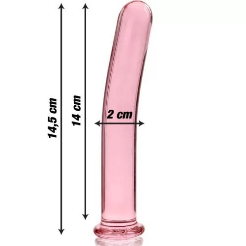 Ibiza Nebula Series 8 – pink boroszilikát üveg dildo 14,5 cm