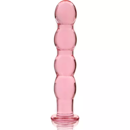 Ibiza Nebula 10 – prémium üveg dildó, rózsaszín, 16,5 cm