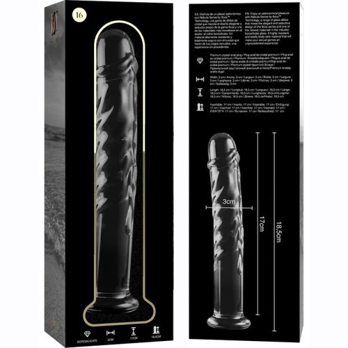 Ibiza Nebula Series – tiszta boroszilikát üveg dildo 18,5 cm