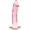 Ibiza Nebula 19 – prémium üveg dildo, rózsaszín, 18,5 cm