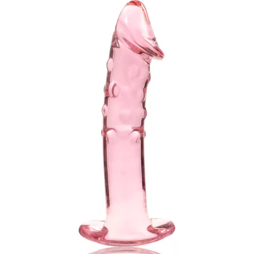 Ibiza Nebula 19 – prémium üveg dildo, rózsaszín, 18,5 cm