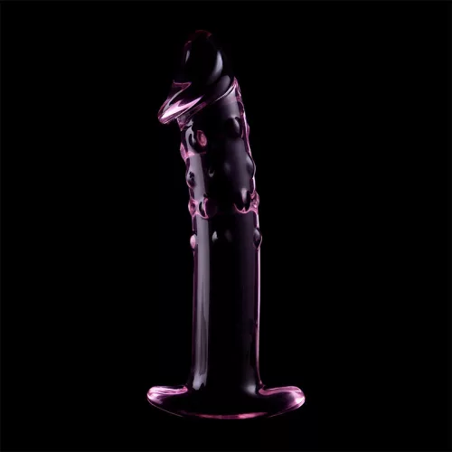 Ibiza Nebula 19 – prémium üveg dildo, rózsaszín, 18,5 cm
