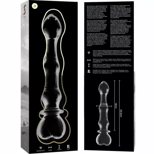Ibiza Nebula Series - elegáns boroszilikát üveg dildo 20,5 cm