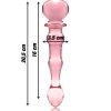 IBIZA Nebula – boroszilikát üveg dildo, 20,5 cm rózsaszín