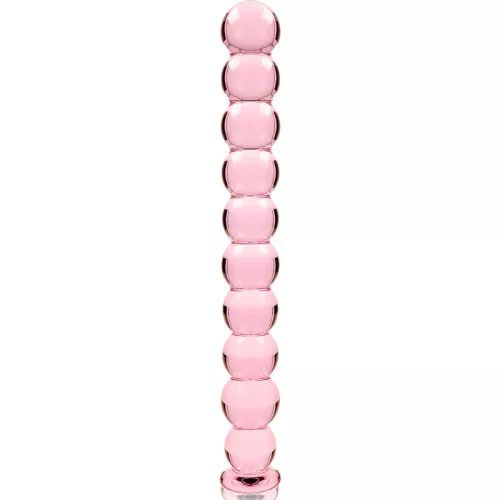 Ibiza Nebula 22 – boroszilikát üveg dildó, rózsaszín, 21,5 cm