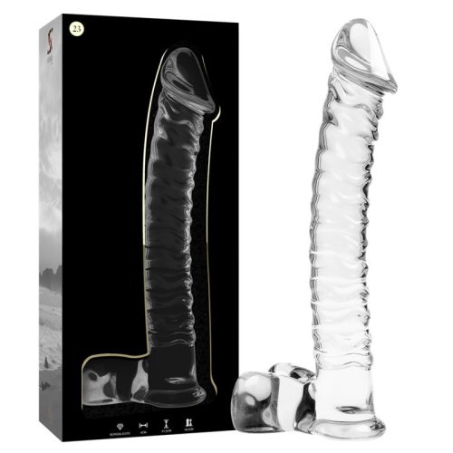 Ibiza Nebula 23 - prémium boroszilikát üveg dildó 21,5 cm
