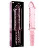 Ibiza Nebula 24 - üveg dildó, érzéki pink 28,5 cm