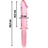 Ibiza Nebula 24 - üveg dildó, érzéki pink 28,5 cm