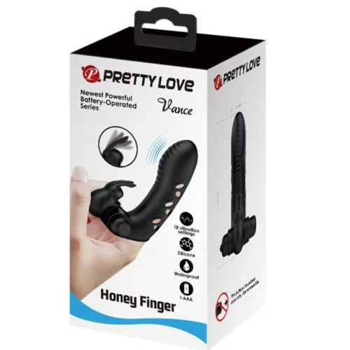 PRETTY LOVE - VANCE BLACK – ujjra húzható vibrátor