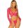 LEG AVENUE – csipkés crop top és tanga szett