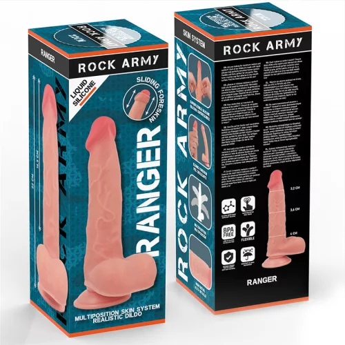 ROCKARMY - prémium folyékony szilikon masszírozó 22 cm