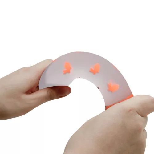 PRETTY LOVE - világító narancssárga dildó vibráció nélkül