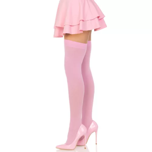 LEG AVENUE – prémium rózsaszín nylon combfixek