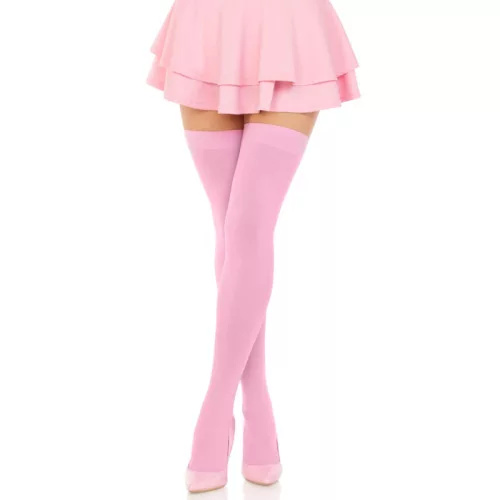 LEG AVENUE – prémium rózsaszín nylon combfixek