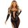 LEG AVENUE - érzéki fekete bodystocking harisnyával