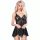 CHILIROSE - érzékien laza fekete babydoll L/XL