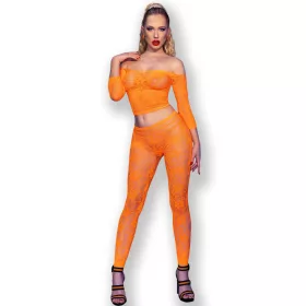 CHILIROSE - érzéki narancssárga topp és leggings S/M