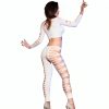 CHILIROSE – érzéki fehér top és leggings S/M