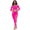 CHILIROSE - érzéki fuchsiai top és nadrág szett