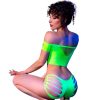 CHILIROSE - érzéki zöld top és short szett S/M méretben