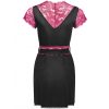 LIVCO CORSETTI FASHION - érzéki fekete köntös és tanga S/M
