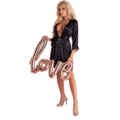 LIVCO CORSETTI FASHION – érzéki fekete hálóköntös és tanga
