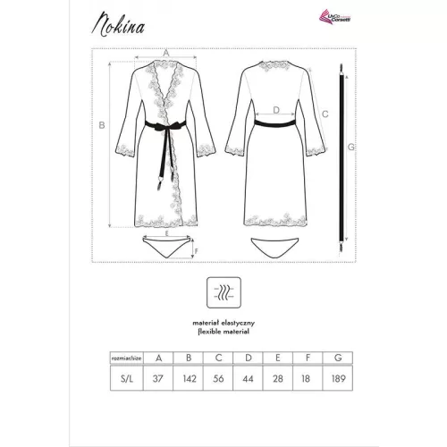 LIVCO CORSETTI FASHION – elegáns fekete köntös és tanga