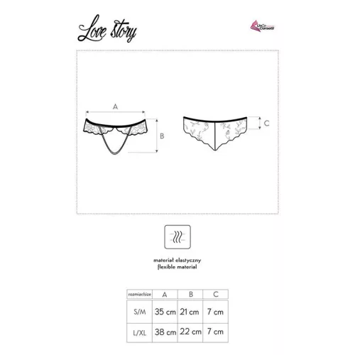 LIVCO CORSETTI FASHION – érzéki panel nélküli fekete fehérnemű L/XL