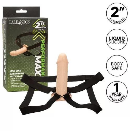 CALEXOTICS - élethű kiterjesztés és heveder világos bőrben