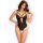 Chilirose CR 4689 – fekete, nyitott ágyékrészű bodysuit XL