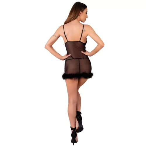 LIVCO CORSETTI FASHION – érzéki babydoll fekete tanga combo