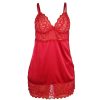 SUBBLIME – selymes csipkés babydoll (Vörös, S/M)