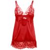 SUBBLIME – selymes csipkés babydoll (Vörös, S/M)