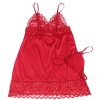 SUBBLIME – selymes csipkés babydoll (Vörös, S/M)