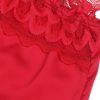 SUBBLIME – selymes csipkés babydoll (Vörös, S/M)