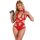 SUBBLIME – érzéki piros bodysuit haranggal S/M
