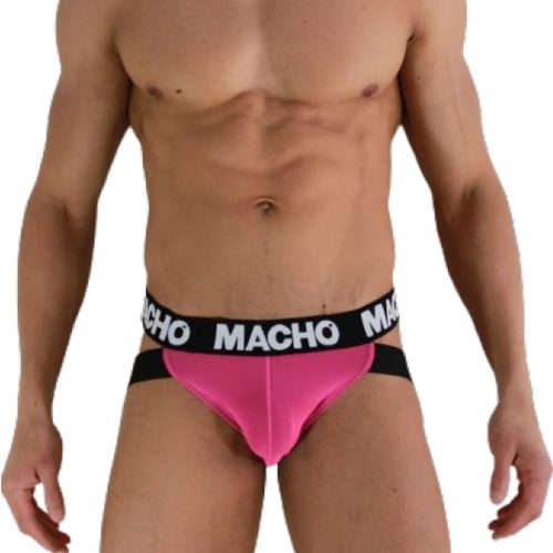 MACHO - szexi jock fürdőnadrág, pink neon színben